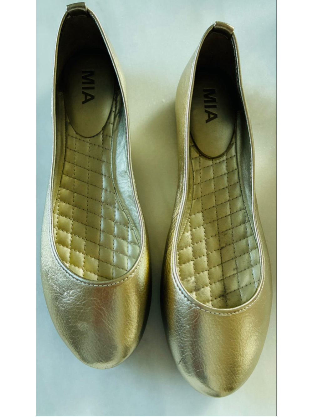 MIA Gold Quilted Ballet Flats women Size 10